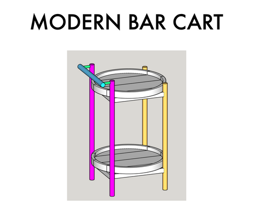 3x3 Custom - modern-round-bar-cart