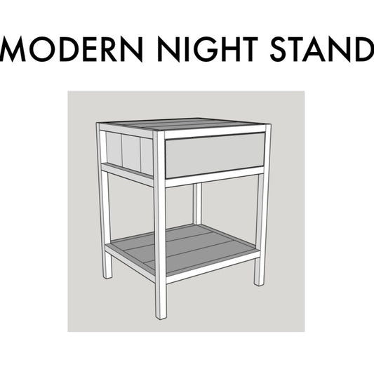 3x3 Custom - modern-night-stand-plans