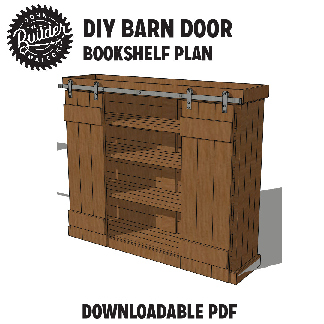 John Malecki - Sliding “Barn Door” Bookshelf Plan