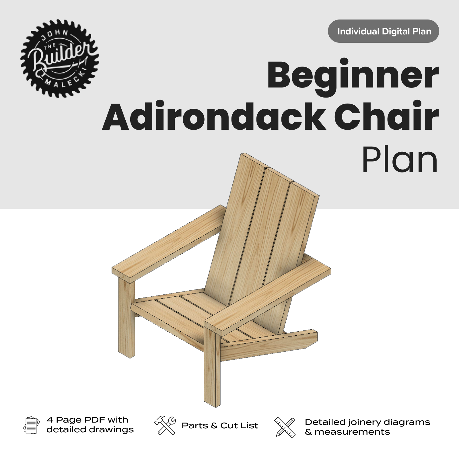 John Malecki - Beginner Adirondack Chair Plan