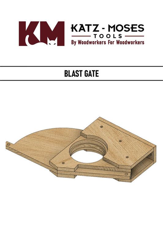 KM Tools - 4" AND 6" NO LEAK BLAST GATE FULL STEP BY STEP DIGITAL PLANS (VERSION 2 W/ WALL MOUNT)