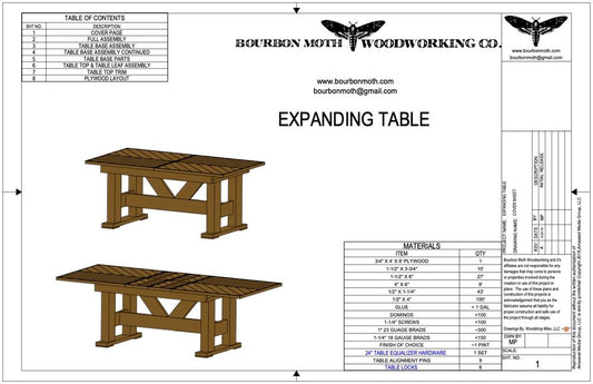 Bourbon Moth Woodworking - expanding-trestle-table-plans