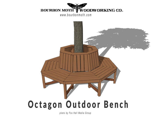 Bourbon Moth Woodworking - octagon-outdoor-bench-plans