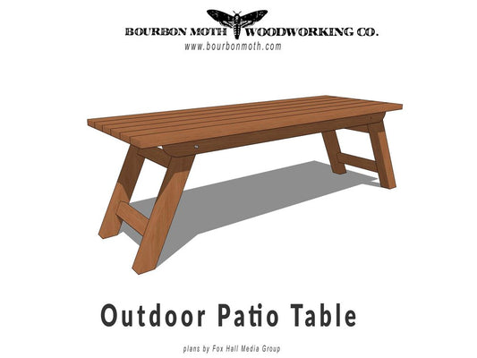 Bourbon Moth Woodworking - outdoor-patio-table-plans