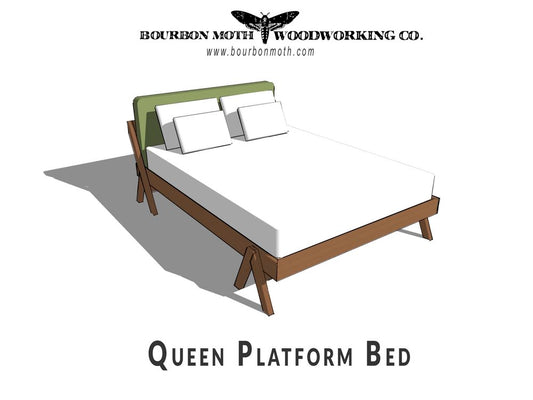 Bourbon Moth Woodworking - queen-platform-bed-plans