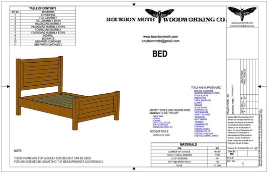 Bourbon Moth Woodworking - reclaimed-queen-sized-bed-plans