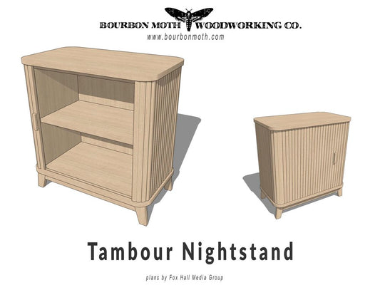 Bourbon Moth Woodworking - tambour-nightstand-plans
