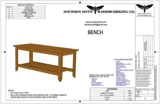 Bourbon Moth Woodworking - wooden-bench-plans