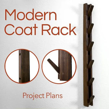 Timber Biscuit Woodworks - wall-mounted-modern-coat-rack-plans