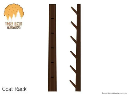 Timber Biscuit Woodworks - wall-mounted-modern-coat-rack-plans