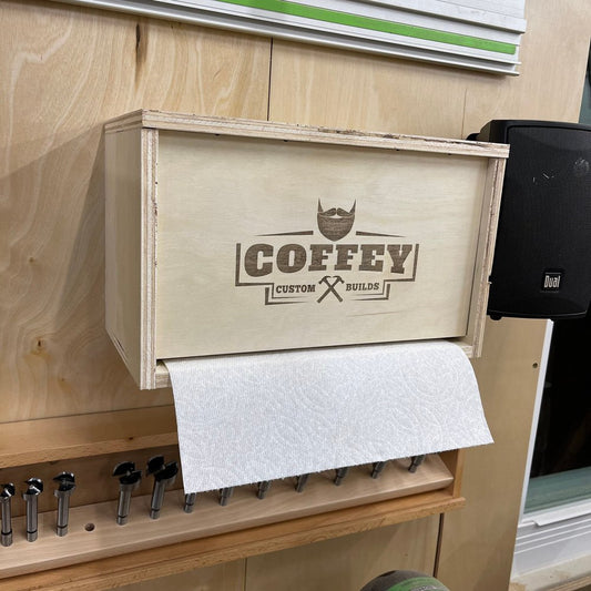 Coffey Custom Builds - shop-paper-towel-holder-cnc-file