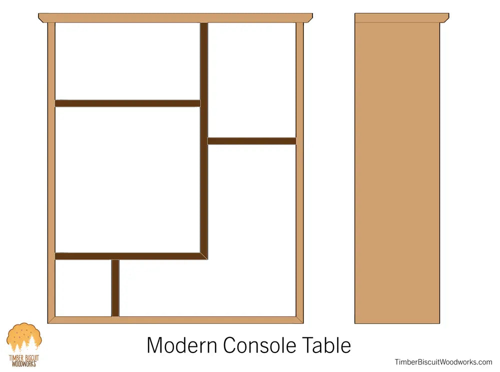 Timber Biscuit Woodworks - modern-console-table-plans
