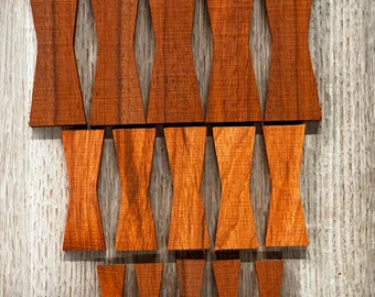 Daniel Dunlap Woodworks - 15-pack-padauk-wood-bow-tie-inlays-5-large-5-medium-5-mini