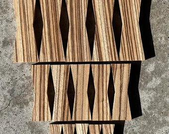 Daniel Dunlap Woodworks - 15-pack-zebrawood-bow-tie-inlays-5-large-5-medium-5-mini