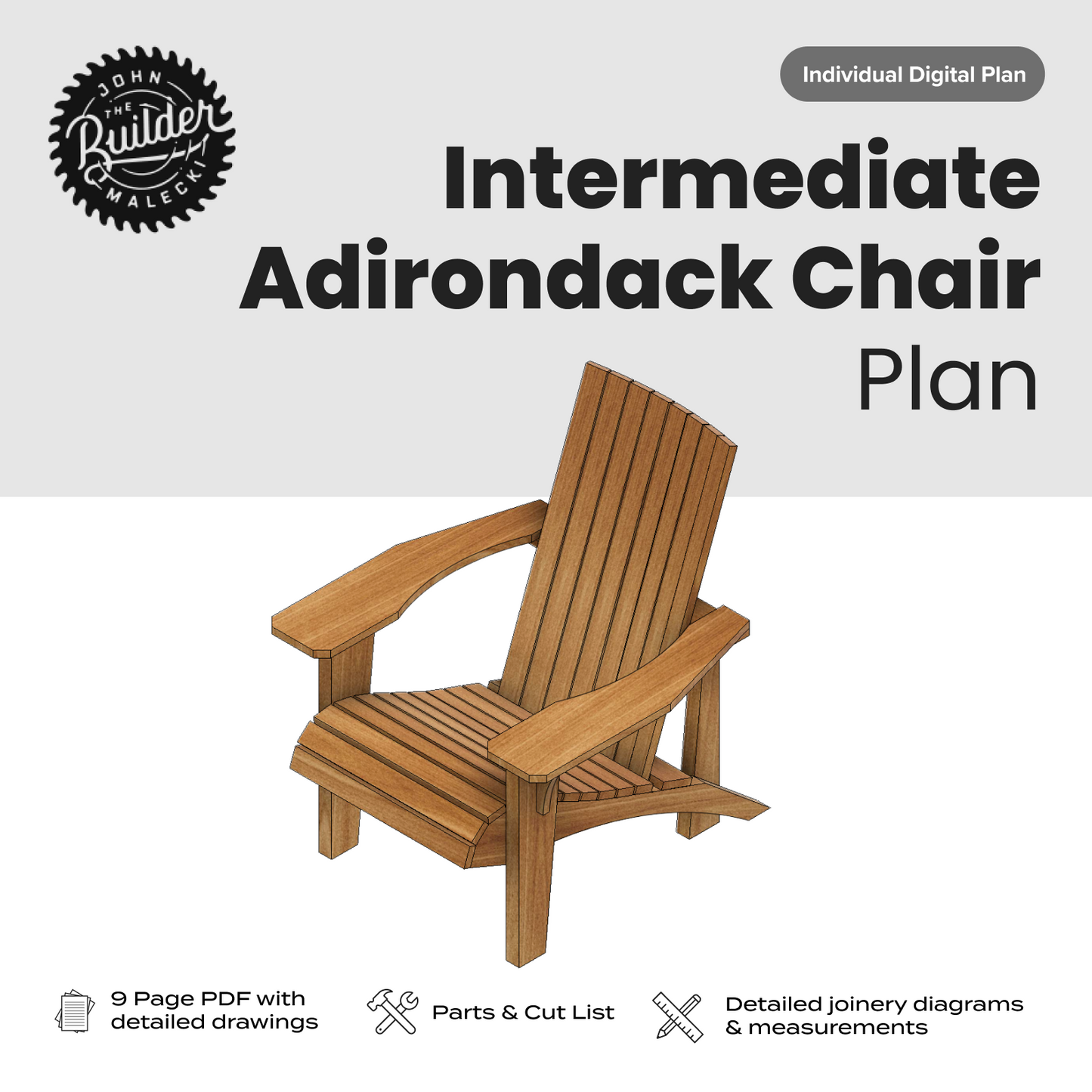 John Malecki - Intermediate DIY Adirondack Chair Plan