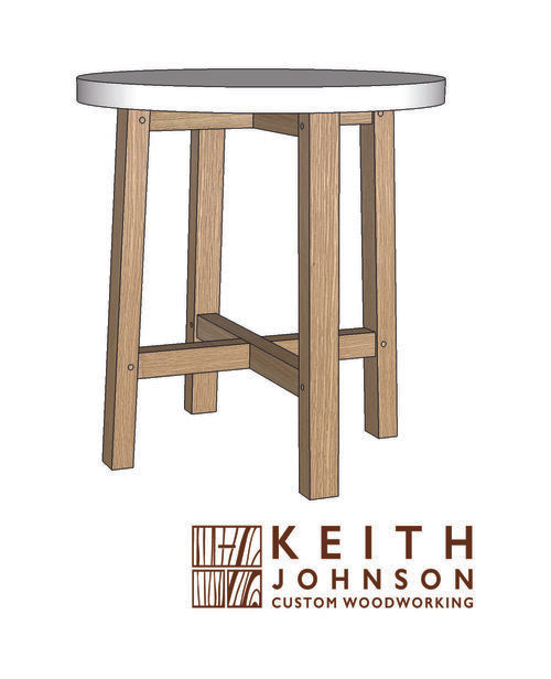 Keith Johnson Custom Woodworking - patio-table-with-concrete-top