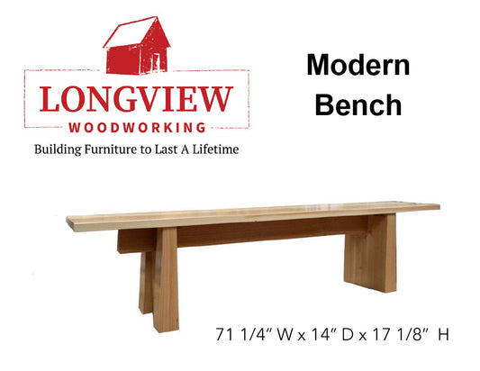 Longview Woodworking - modern-bench-design-plans