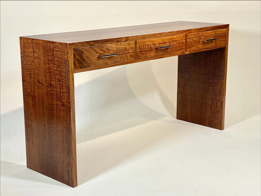 Longview Woodworking - modern-walnut-sofa-table-writing-desk-plans