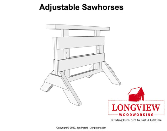 Longview Woodworking - adjustable-sawhorse-plans
