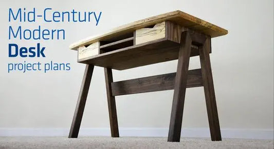 Timber Biscuit Woodworks - mid-century-modern-desk-plans