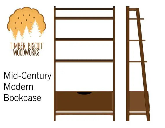Timber Biscuit Woodworks - mid-century-modern-bookcase-plans