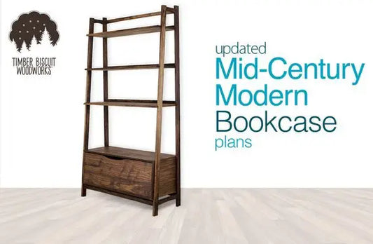 Timber Biscuit Woodworks - mid-century-modern-bookcase-plans