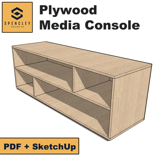 Spencley Design Co - PLYWOOD MEDIA CONSOLE - PLANS