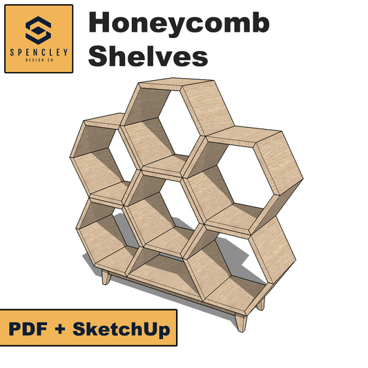 Spencley Design Co - HONEYCOMB SHELVES - PLANS
