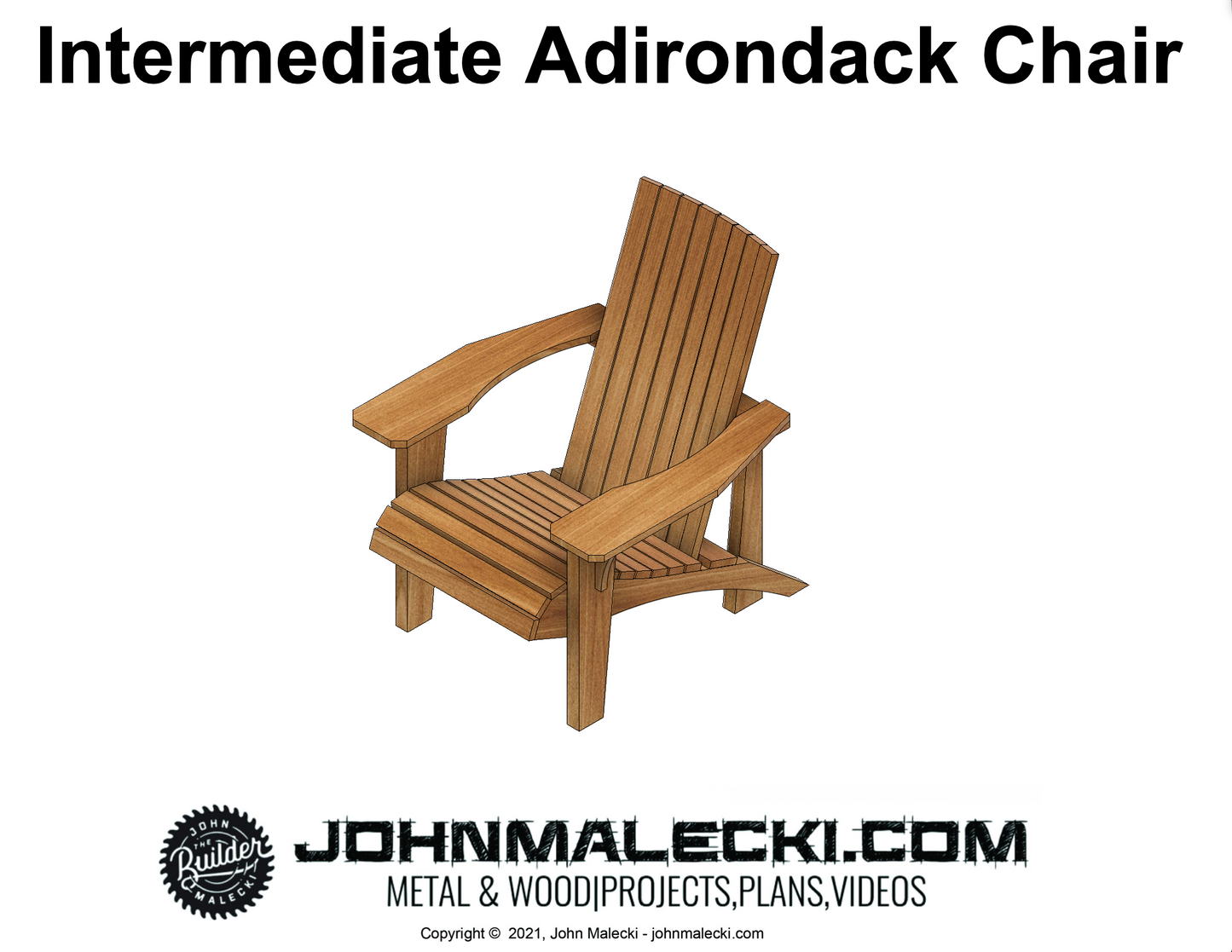 John Malecki - Intermediate DIY Adirondack Chair Plan