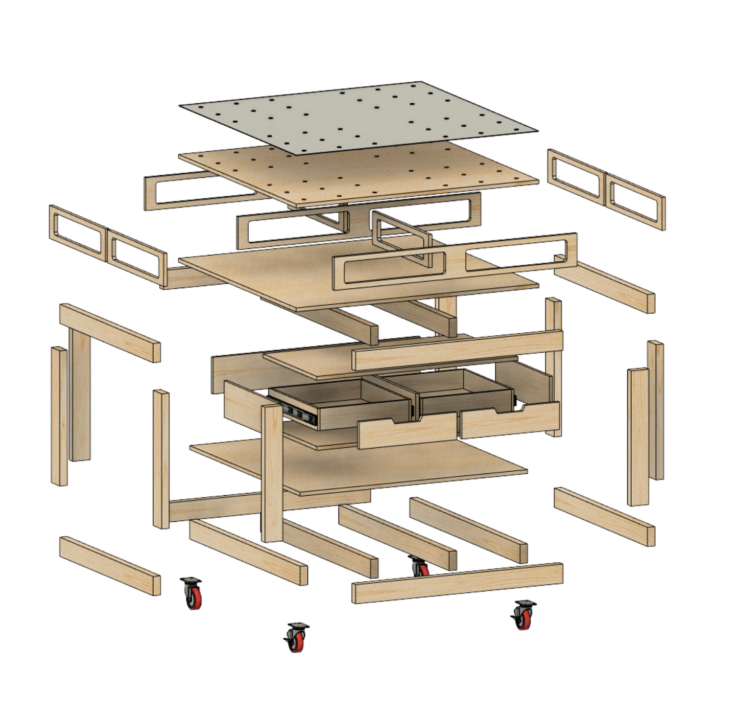 John Malecki - 4'x4' Beginner Workbench with Storage Plan