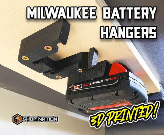 Shop Nation - milwaukee-m18-battery-hangers-3d-printed