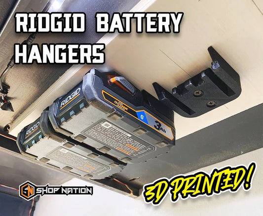 Shop Nation - ridgid-18v-battery-hangers-3d-printed