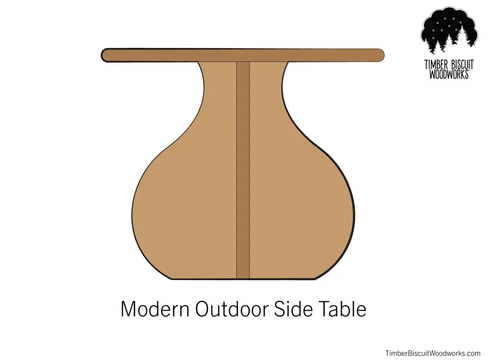 Timber Biscuit Woodworks - modern-outdoor-side-table-plans