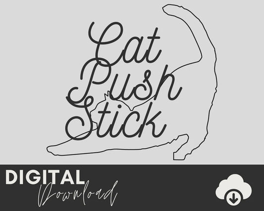 Two Moose Design - cat-push-stick-svg