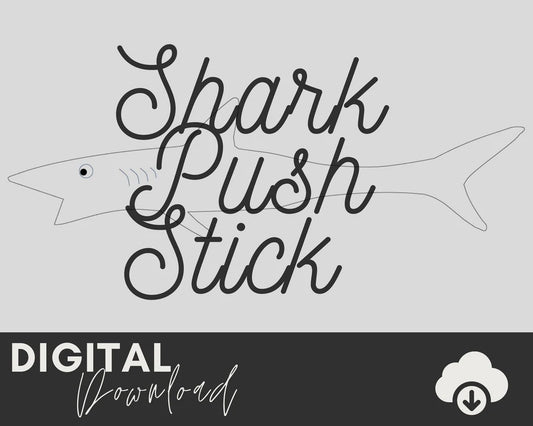 Two Moose Design - shark-push-stick-svg